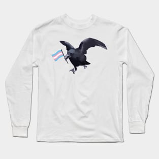 Transgender Pride Crow Friend Long Sleeve T-Shirt